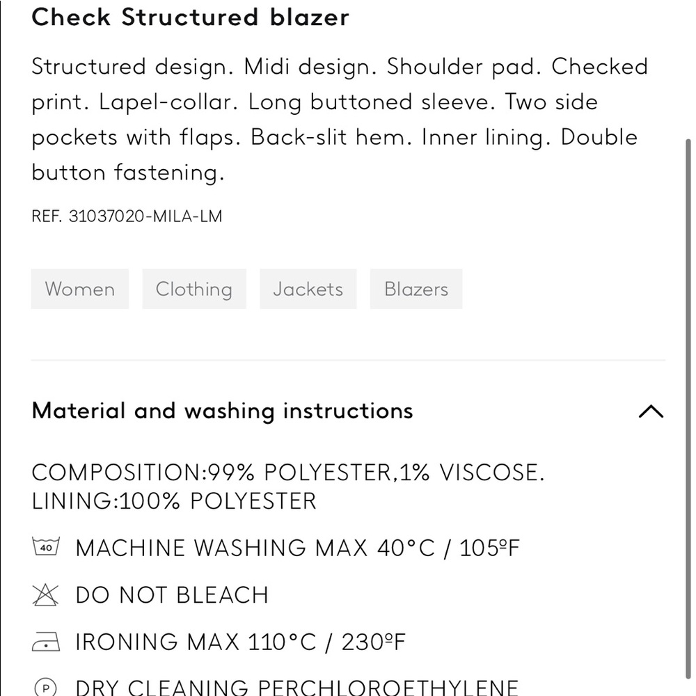 Mango Check Structured Double Breasted Blazer Grey - image 7